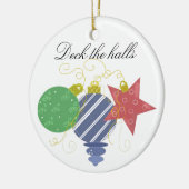 Weich gefärbte Weihnachtsdekorationen Keramikornament (Links)