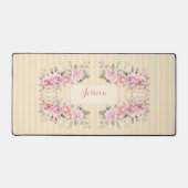 Weich gelb gestreifte Blüte Schreibtischunterlage (Vorderseite)