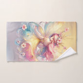 Weich gelbe blühende Märchenschwärme Badhandtuch Set (Handtuch)