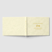 Weich gelbe Buchstaben an das Bride Keepake-Notebo Gästebuch (Voll)