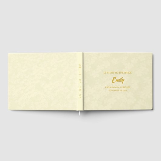 Weich gelbe Buchstaben an das Bride Keepake-Notebo Gästebuch (Voll)