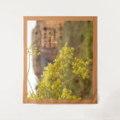 Weich gelbe Palo Verde Blüten Wüstengebirge Wandteppich (Vorderseite)