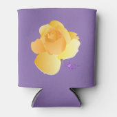 Weich gelbe Rose und Lila Dose-Färbung Dosenkühler (Vorderseite)