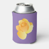 Weich gelbe Rose und Lila Dose-Färbung Dosenkühler (Kanne Rückseite)