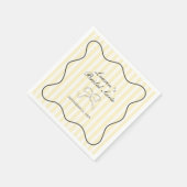 Weich gelbe Streifen Bridal Soirée Serviette (Ecke)