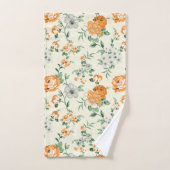 Weich gelber Garten Blumenmuster Badhandtuch Set (Handtuch)