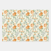 Weich gelber Garten Blumenmuster Geschenkpapier Set (Vorderseite)