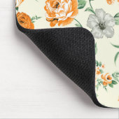 Weich gelber Garten Blumenmuster Mousepad (Ecke)