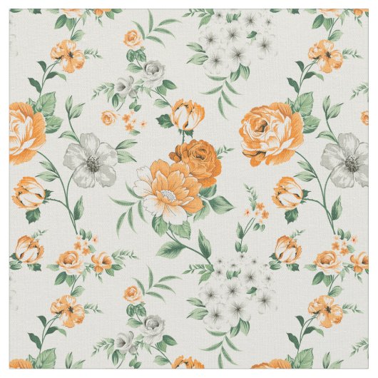 Weich gelber Garten Blumenmuster Stoff (Nahaufnahme)