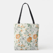 Weich gelber Garten Blumenmuster Tasche (Rückseite)