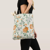 Weich gelber Garten Blumenmuster Tasche (Von Nahem)