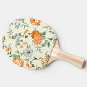 Weich gelber Garten Blumenmuster Tischtennis Schläger (Seitenansicht)
