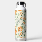 Weich gelber Garten Blumenmuster Trinkflasche (Vorderseite)