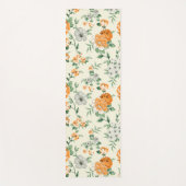 Weich gelber Garten Blumenmuster Yogamatte (Vorderseite)