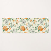 Weich gelber Garten Blumenmuster Yogamatte (Vorderseite (Horizontal))