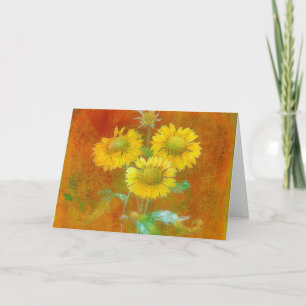 Weich gemalte Sonnenblumen Karte