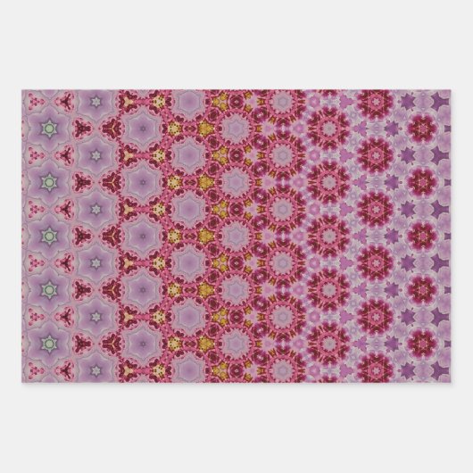 Weich gemutelte farbige geometrische Gemustert Geschenkpapier Set (Vorderseite 2)