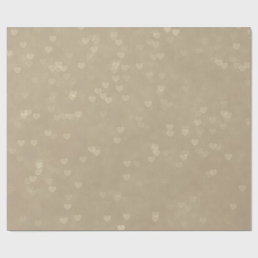 Weich gescatterte Herzen - Taupe Geschenkpapier (Flach)
