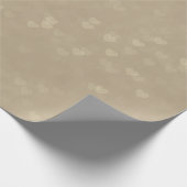 Weich gescatterte Herzen - Taupe Geschenkpapier (Ecke)