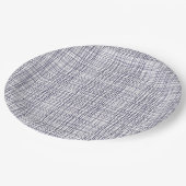 Weich gestreiftes, abnehmbares Party Pappteller (Schrägansicht)