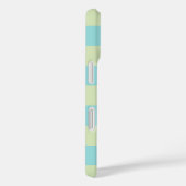Weich gestreiftes Muster - Limone Creme & Limpet Case-Mate iPhone Hülle (Rückseite / Rechts)