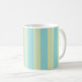 Weich gestreiftes Muster - Limone Creme & Limpet Kaffeetasse (VorderseiteRechts)