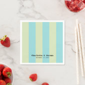 Weich gestreiftes Muster - Limone Creme & Limpet Serviette (Beispiel)