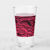 Weich gestreiftes schwarzes Rotes Glas oder wählen (Rückseite)