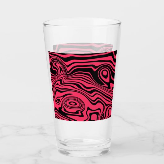 Weich gestreiftes schwarzes Rotes Glas oder wählen (Vorderseite)