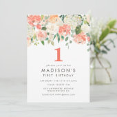 Weich gestrichene Blumenmädchen Einladung zum 1. G (Stehend Vorderseite)