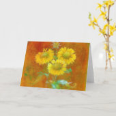 Weich gestrichene Sonnenblumen Karte (Gelbe Blume)