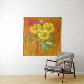 Weich gestrichene Sonnenblumen Wandteppich (Beispiel)