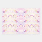 Weich gezogene Rainbows und Einhornhörner Geschenkpapier Set (Vorderseite 2)