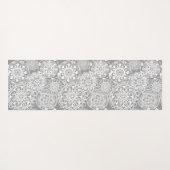 Weich-Grau-Weiß-Mandala-Muster Yogamatte (Rückseite (Horizontal))