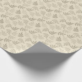 Weich graue Beige Botanische Zweigstelle Druckgesc Geschenkpapier (Ecke)