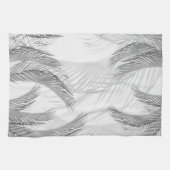 Weich graue Schwarz-weiße Federpalme Bliss 1 Geschirrtuch (Horizontal)