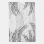 Weich graue Schwarz-weiße Federpalme Bliss 1 Geschirrtuch (Vertikal)