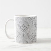 Weich graues botanisches Weinmuster Kaffeetasse (Links)