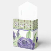 Weich grün mit Lila Rose Geschenkschachtel (Geöffnet)