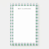 Weich grün und blau Personalisiert Post-it Klebezettel (Vorderseite)