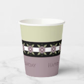 Weich grün und Lila Pappbecher (Links)