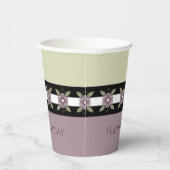 Weich grün und Lila Pappbecher (Rechts)