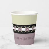 Weich grün und Lila Pappbecher (Vorderseite)