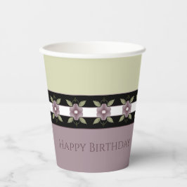 Weich grün und Lila Pappbecher