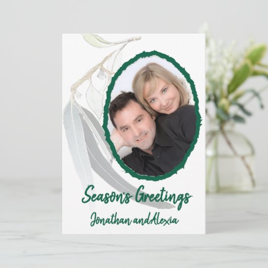 Weich grüne Blätter Weihnachten minimal (Stehend Vorderseite)