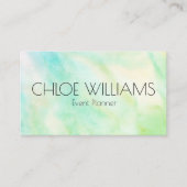 Weich grüne blaue Malerei Abstrakt Brush Wasserfar Visitenkarte (Vorderseite)