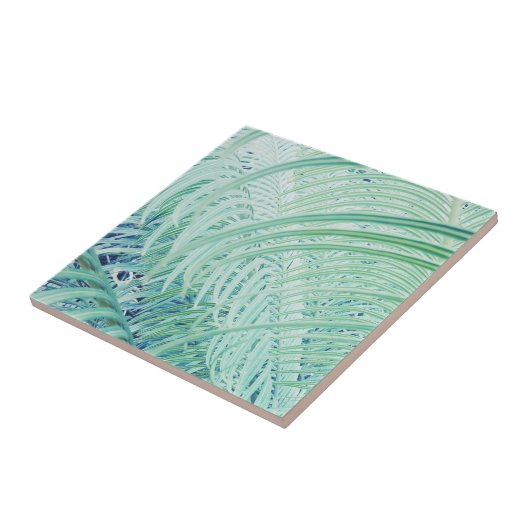 Weich grüne Pflanze Palm Blätter Pastel Fliese (Seite)