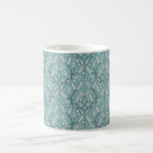 Weich grünes Botanisches Weinmuster Kaffeetasse (Mittel)