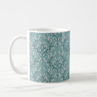 Weich grünes Botanisches Weinmuster Kaffeetasse