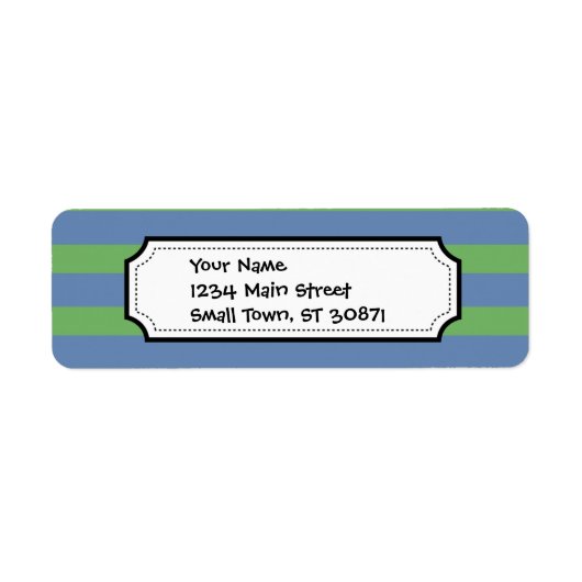 Weich grünes und blaues Lila gestreiftes Muster (Vorne)